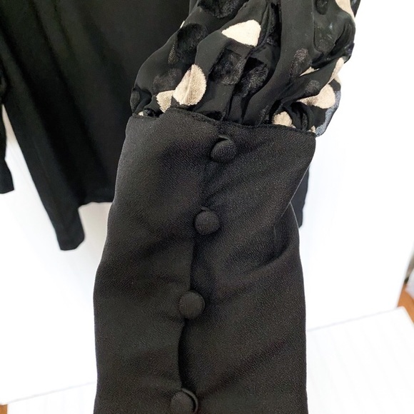 Flocked with Fab Mini Dress Sheer Sleeve - Picture 3 of 5